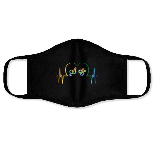 LBGT Flag Gay Pride Human Vintage Rainbow Face Masks