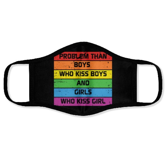 LBGT Flag Gay Pride Human Vintage Rainbow Face Masks