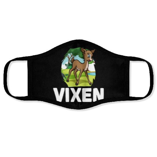 Christmas Santa's Reindeer Lazy Costume Vixen Face Masks