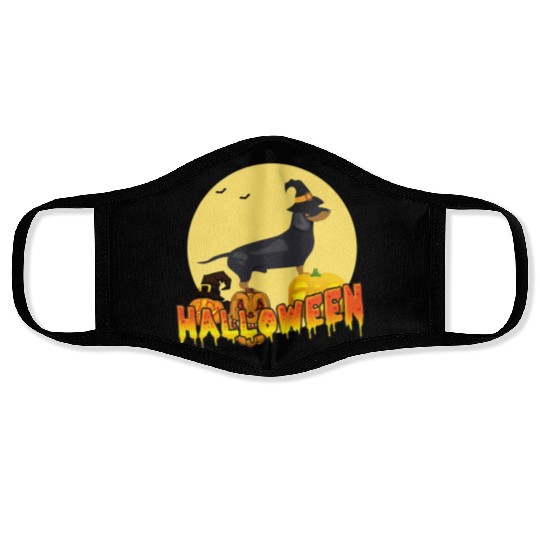 Dachshund Halloween Face Masks