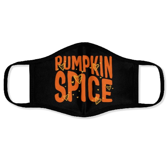 Halloween Theme Cute Pumpkin Spice Coffee Lover Face Masks