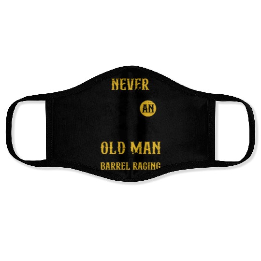 Old Man Barrel Racing Rodeo Equestrian Horse Face Masks