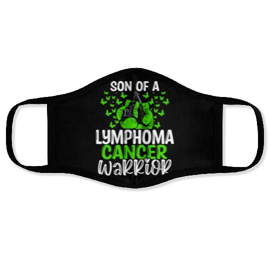Lymphoma Cancer Awareness Month Ribbon Son Face Masks