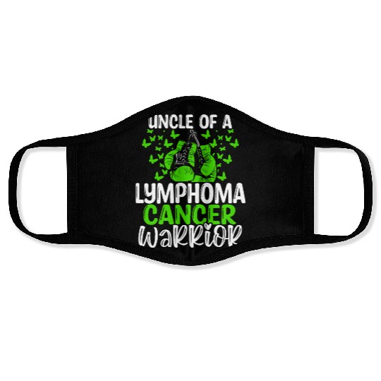Lymphoma Cancer Awareness Uncle Nephew Niece Face Masks
