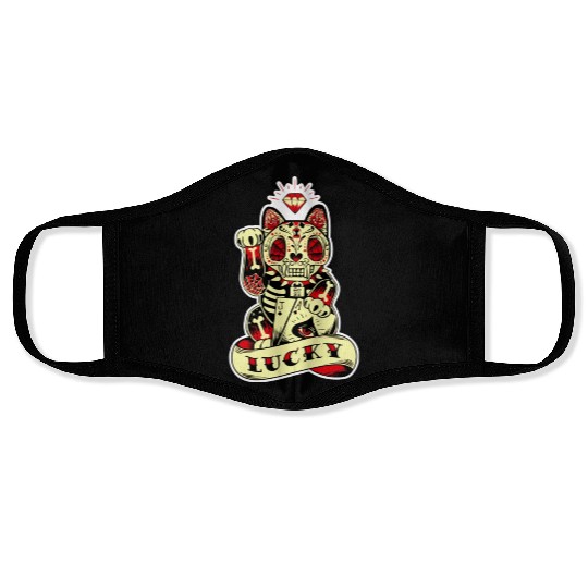 lucky cat Skull Candy Face Masks