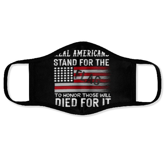 veterans day Us Real american stand for the flag Face Masks