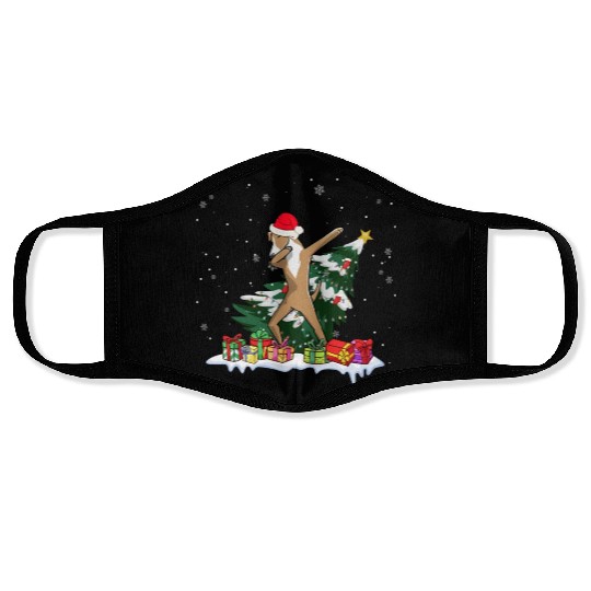 Great Dane Christmas Dabbing Santa Xmas Pajama Face Masks