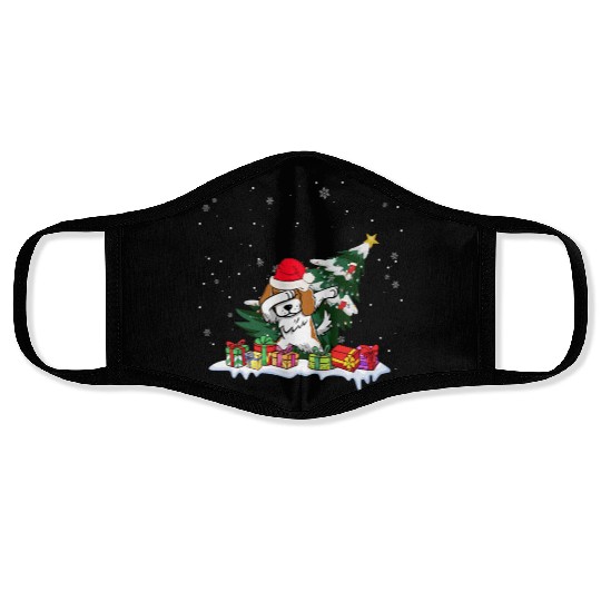 Saint Bernard Christmas Dabbing Santa Xmas Pajama Face Masks