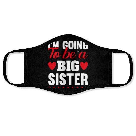 I´M GOING TO BE A BIG SISTER Face Masks