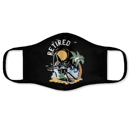 Retired Funny Retirement Face Masks