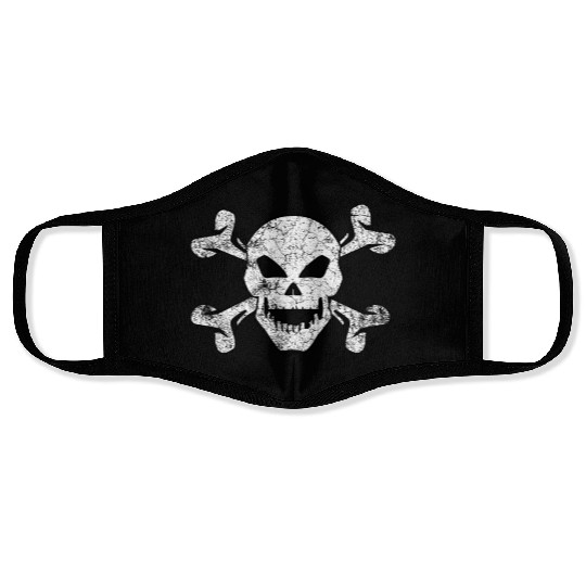 Textured Skull And Crossbones Face Masks