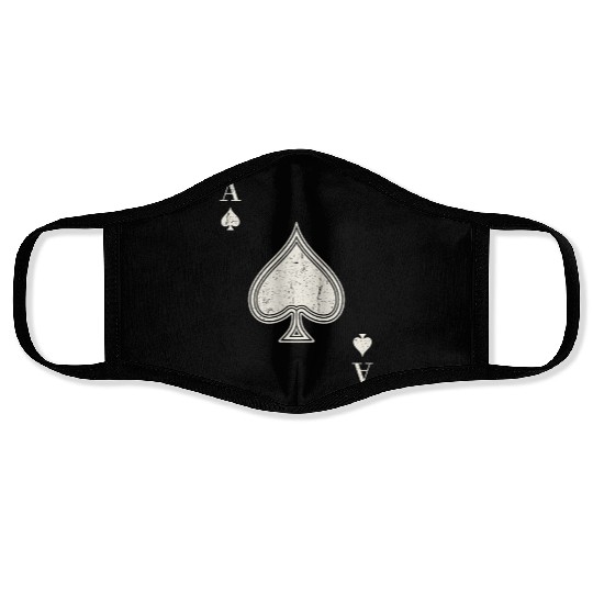 Ace Of Spades Blackjack Cards Poker 21 Face Masks