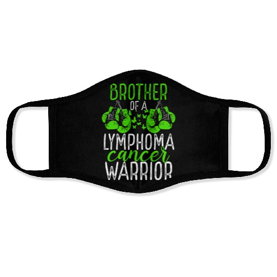 Brother Lymphoma Cancer Awareness Sibling Twin Face Masks
