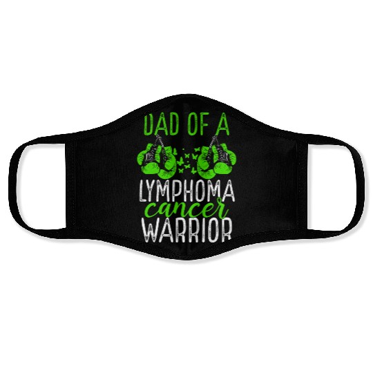 Dad Lymphoma Cancer Awareness Fathers Day Papa Face Masks