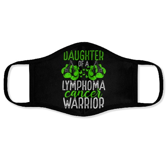 Daughter Lymphoma Cancer Awareness Month Ribbon Face Masks