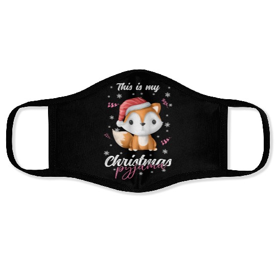 Winter Christmas Pyjama Fox Face Masks