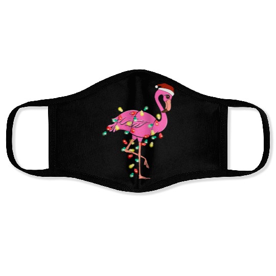 Christmas Animal Flamingo Fairy Lights Hat Face Masks