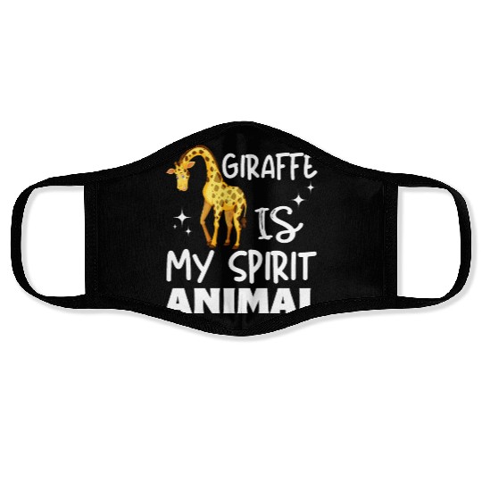 giraffe Is My Spirit Animal Face Masks