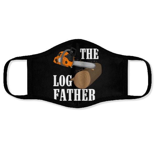 Lumberjack Orange Chainsaw Face Masks