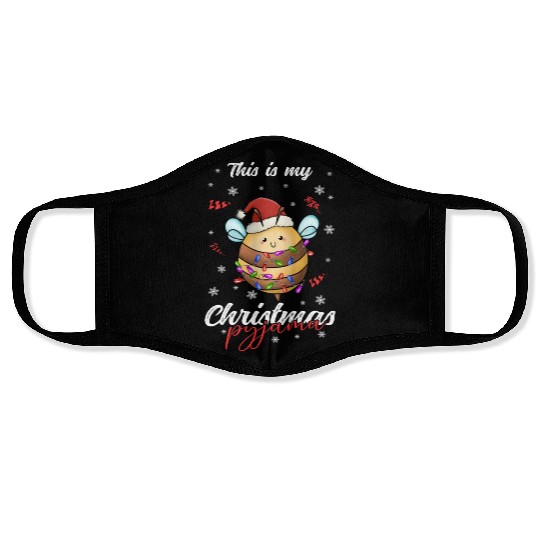 Winter Christmas Pyjama Bee Face Masks