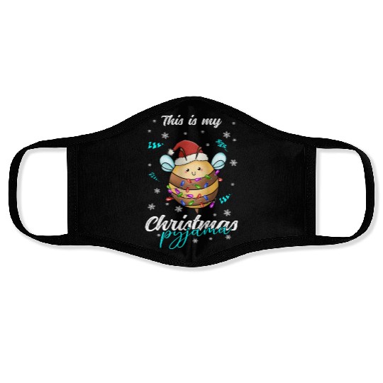 Winter Christmas Pyjama Bee Face Masks