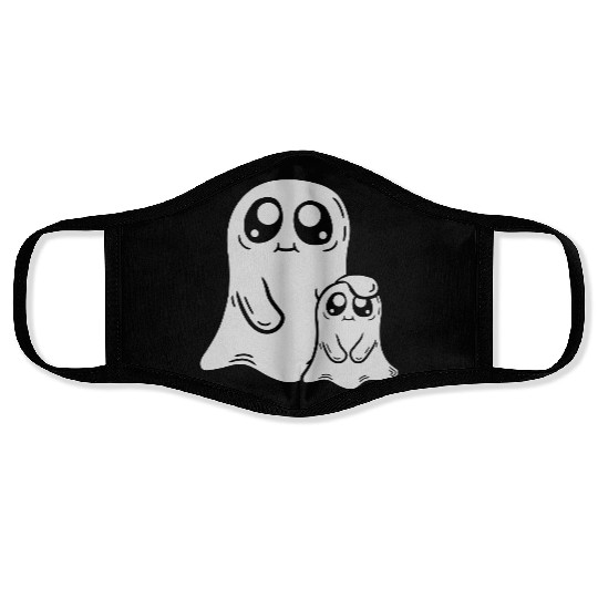 dad child ghost comic Face Masks