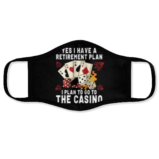 Poker Casino Poker Player Gambling Roulette Gift Face Masks