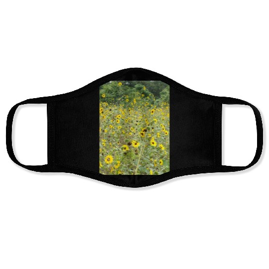 My Photography - Swamp Sunflowers in Texas Face Masks