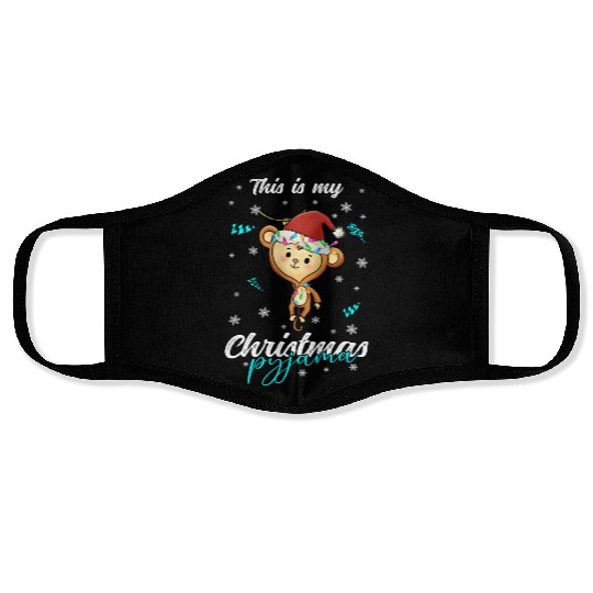 Winter Christmas Pyjama Monkey Face Masks