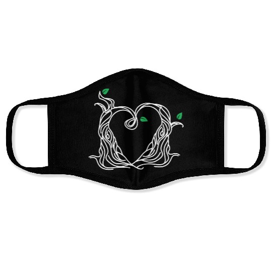 Tree Love Best Friends Heart White Face Masks