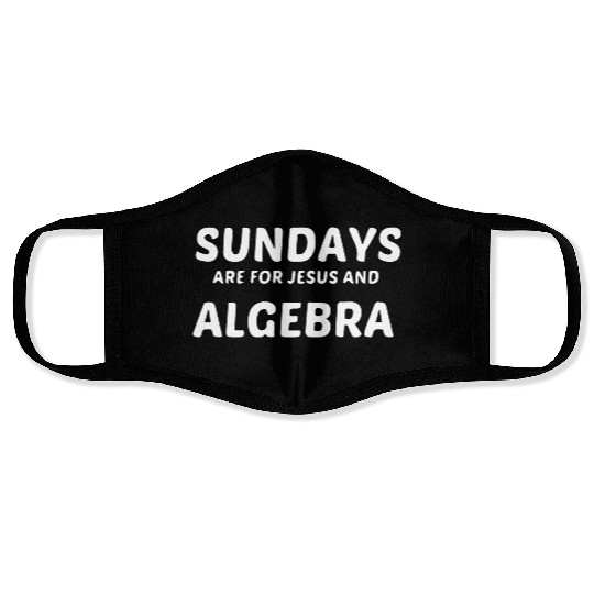 ALGEBRA AND JESUS SUNDAY Face Masks