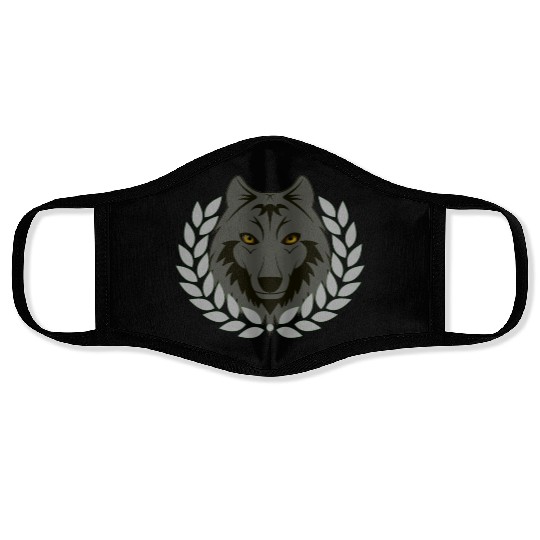 alpha wolf Face Masks