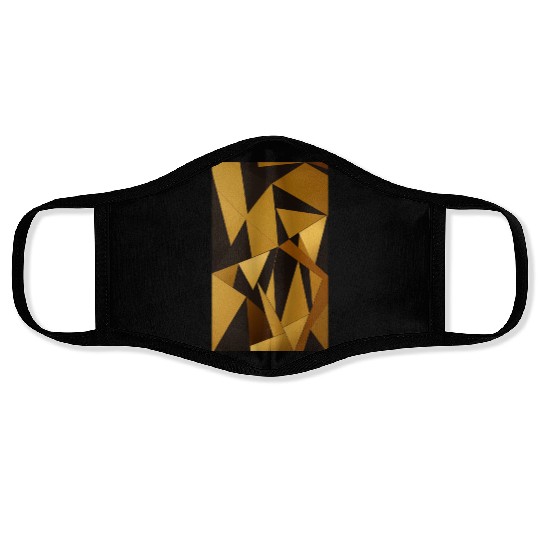 Black and Gold Minimalist Face Masks