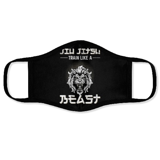 Train like a Beast Jiu Jitsu BJJ Grappling MMA Tra Face Masks