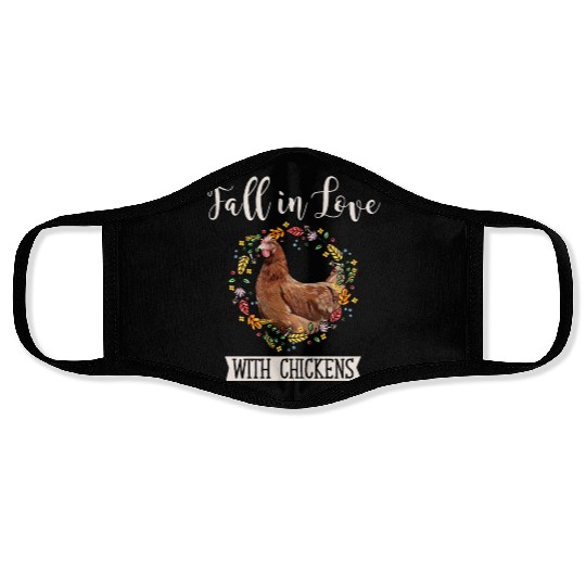 Fall Chicken Lover Farming Thanksgiving Face Masks