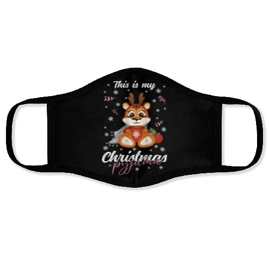 Winter Christmas Pyjama Tiger Face Masks