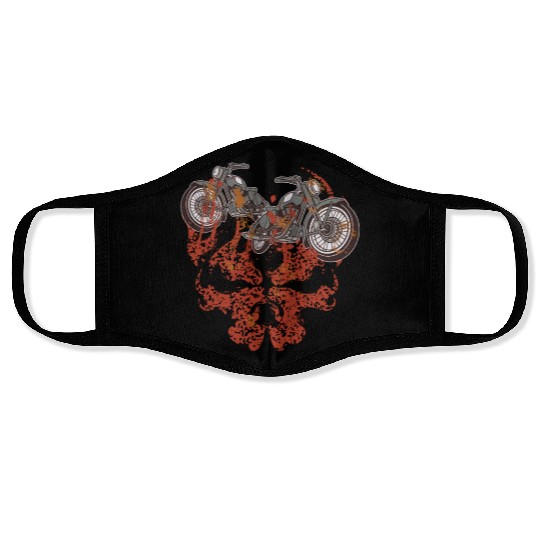 Motorcycle Grim Skull Biker Flame Face Masks