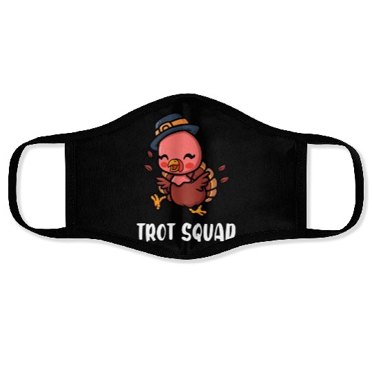 Thanksgiving Running Turkey Trot Squad Face Masks
