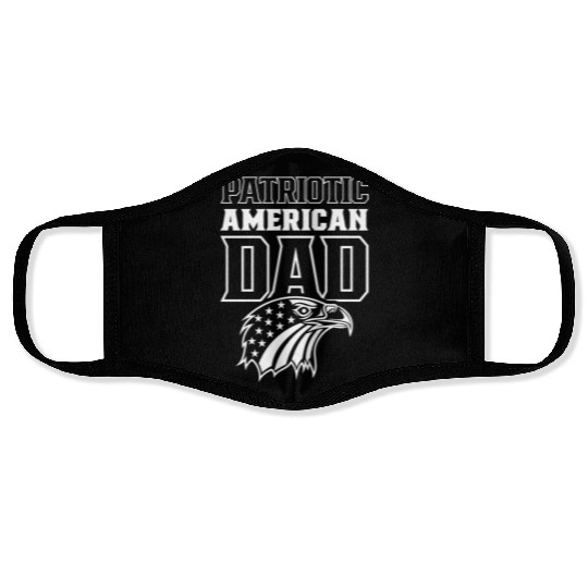 Patriotic American Dad Patriot US USA Face Masks