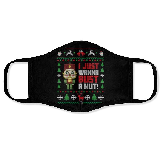 Nutcracker Ugly Christmas Ugly Christmas Saint's Face Masks