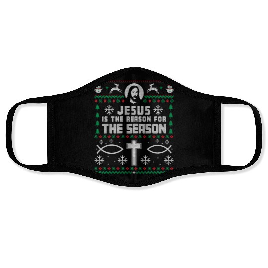 Jesus Is The Reason For The Season Face Masks