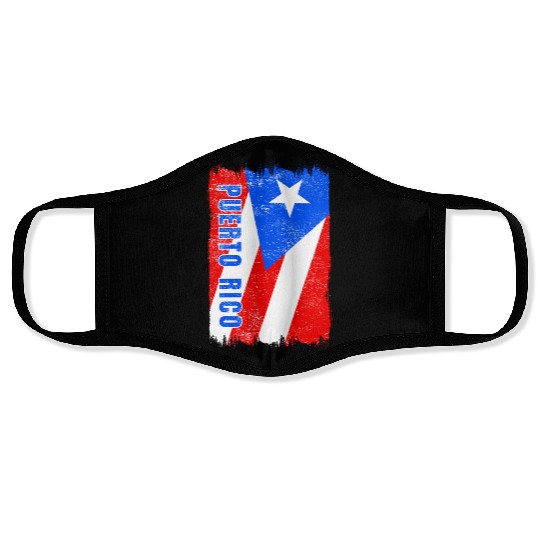 Puerto Rico flag Face Masks