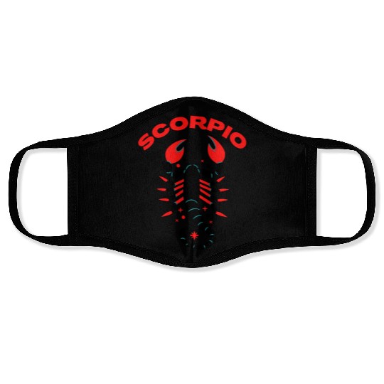 Scorpio beautiful design Face Masks