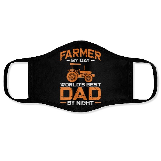 Farming Farmer Dad Father Vintage Face Masks
