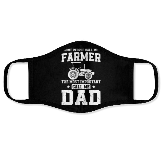 Farming Farmer Dad Father Vintage Face Masks