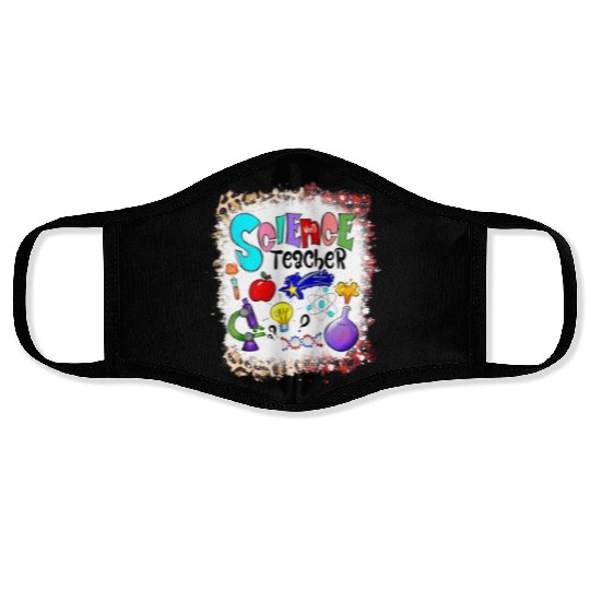 I Love Science Funny Science Teacher Lab Chemistry Face Masks