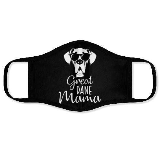 Funny Great Dane Mama Dog Mom Dog Lovers Canine Face Masks