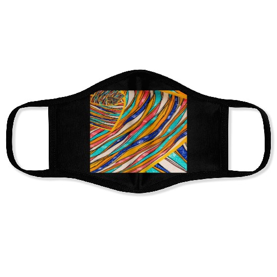 Neon Rainbow Retro 2023 NewYear Vintage Stronger Face Masks