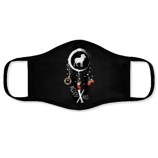 Winter dreamcatcher Christmas Capricorn Face Masks