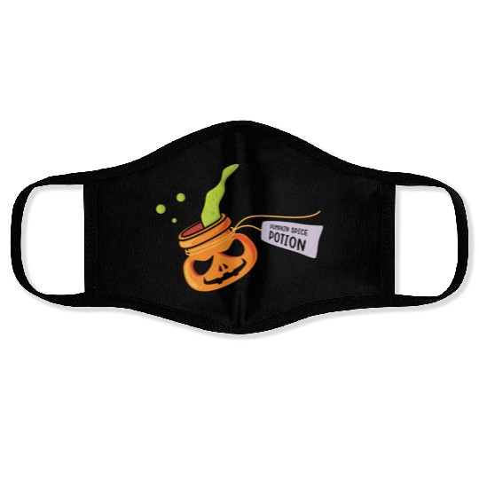 Pumpkin Spice Potion Coffee Enthusiast Halloween Face Masks